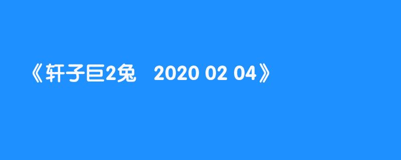 轩子巨2兔   2020 02 04